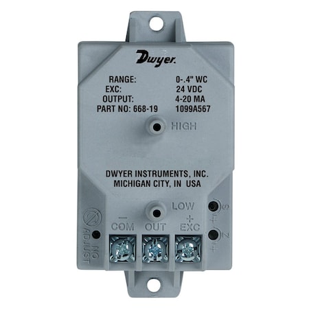 Dwyer Instruments Range 0-1" w.c. 648B-04